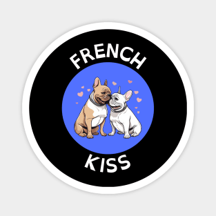 French Kiss | French Bulldog Pun Magnet